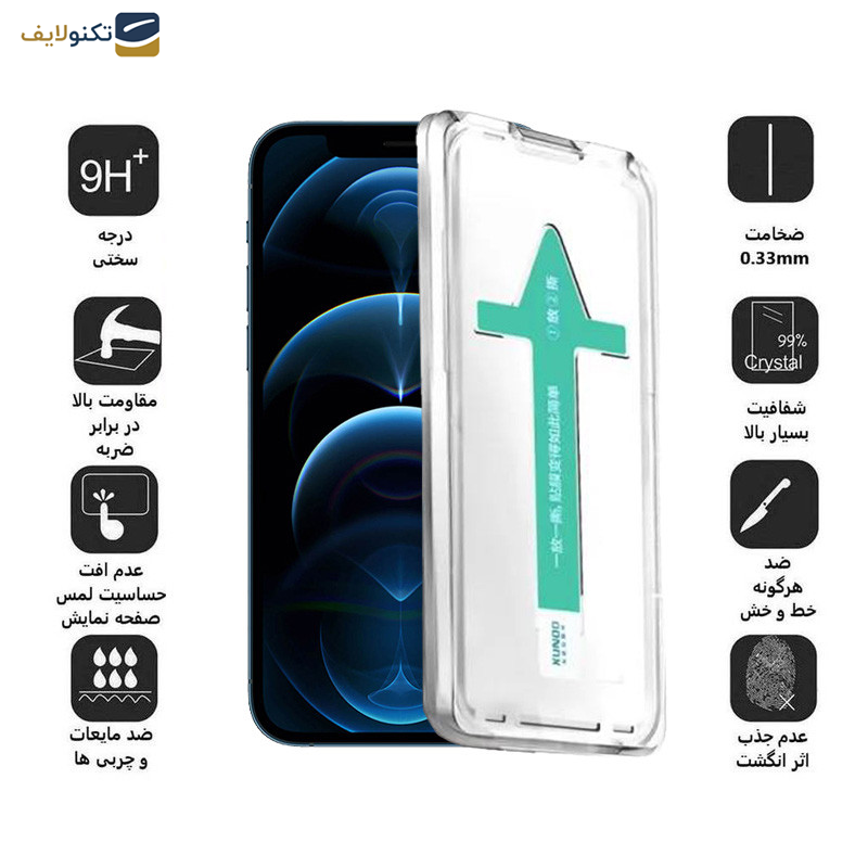 محافظ صفحه نمایش اپیکوی مدل Xundd Axe Easy install مناسب برای گوشی موبایل اپل iPhone 12 Pro-12 - Epicoy Xundd Axe Easy install Glass Screen Protector For Apple iPhone 12 Pro-12