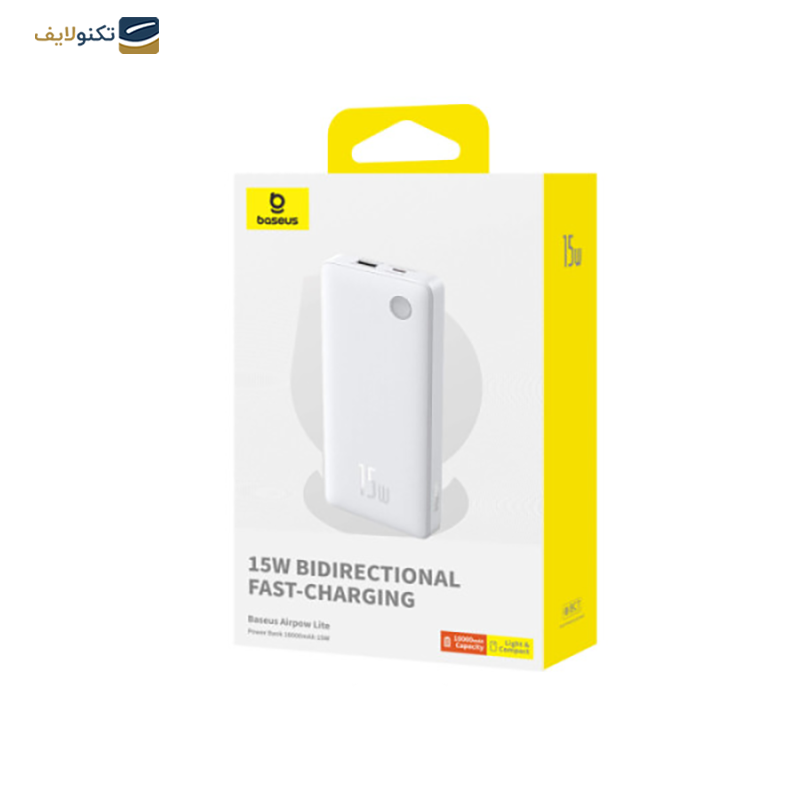 پاوربانک باسئوس مدل Airpow P100067500213-00 ظرفیت 10000 میلی آمپر - Baseus Airpow P100067500213-00 10000mAh 15W Power Bank