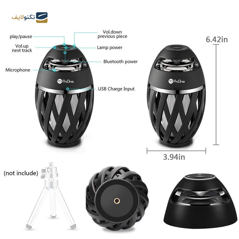 اسپیکر بلوتوثی قابل حمل پرووان مدل PSB4506 - ProOne PSB4506 Portable Bluetooth Speaker