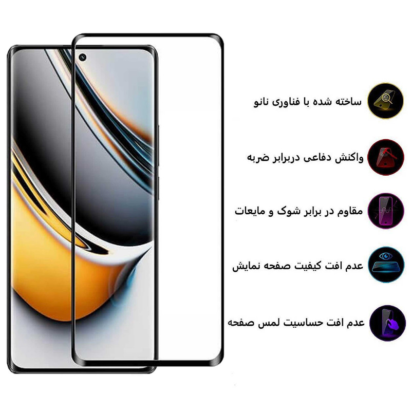 محافظ صفحه نمایش بوف مدل  FullGlue-Max مناسب برای گوشی موبایل ریلمی Realme 11 Pro Plus/11 Pro/10 Pro Plus/Narzo 60 Pro - Buff FullGlue-Max-G Glass Screen Protector For Realme 11 Pro Plus/11 Pro/10 Pro Plus/ Narzo 60 Pro