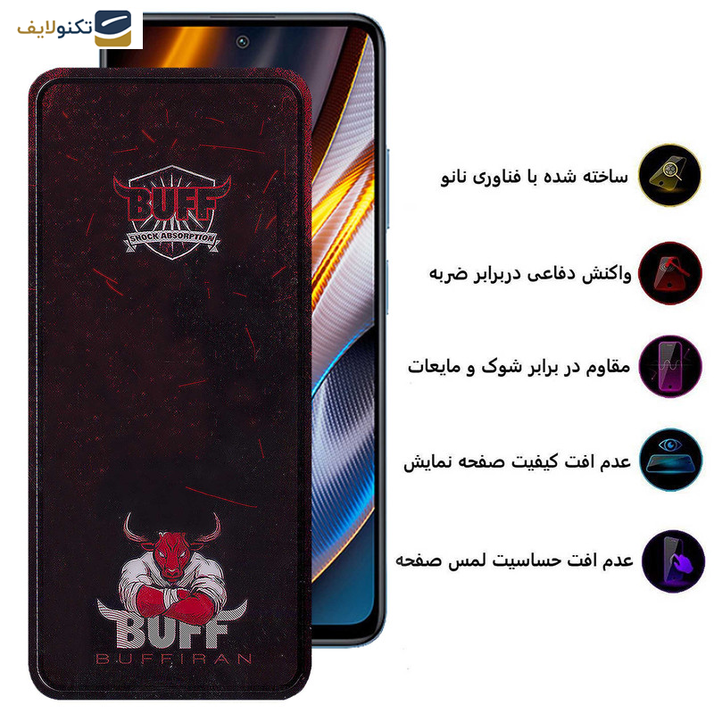 محافظ صفحه نمایش بوف مدل Muscle-Bull مناسب برای گوشی موبایل شیائومی Poco X4 GT - X3 GT - M4 Pro 5G - Redmi K50i - Note 11S 5G - Buff Muscle-Bull Glass Screen Protector For Xiaomi Poco X4 GT-X3 GT-M4 Pro 5G-Redmi K50i-Note 11S 5G