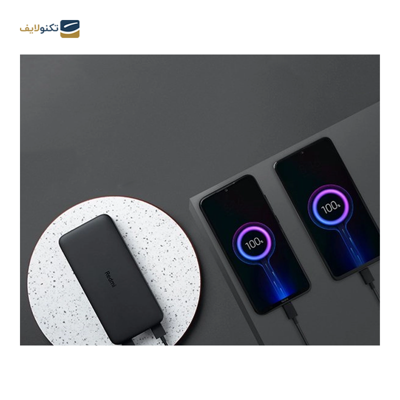 پاوربانک شیائومی مدل Redmi PB200LZM ظرفیت 20000 میلی آمپرساعت به همراه کابل تبدیل microUSB - Xiaomi Redmi PB200LZM 20000mAh Power Bank With MicroUSB Cable