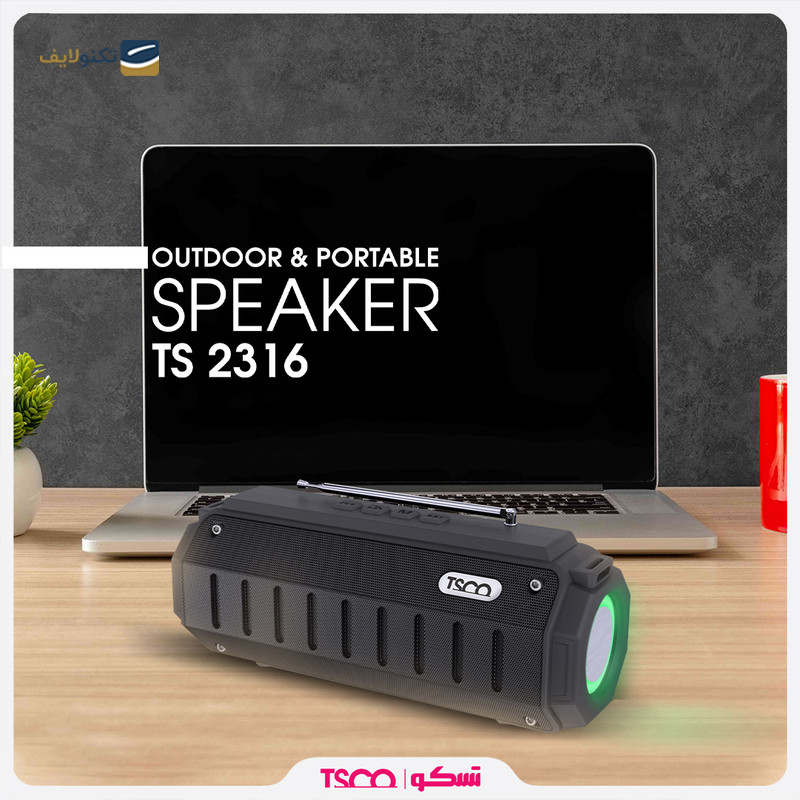 اسپیکر بلوتوثی قابل حمل تسکو مدل TS 2316 - TSCO TS 2316 Bluetooth Speaker