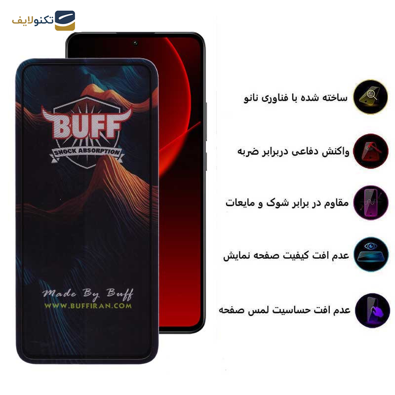 محافظ صفحه نمایش 5D بوف مدل Mountain مناسب برای گوشی موبایل شیائومی 13T Pro/13T/12T Pro/12T/11T Pro/11T/Mi 10T Lite 5G - Buff 5D Mountain Glass Screen Protector For Xiaomi 13T Pro/13T/12T Pro/12T/11T Pro/11T/Mi 10T Lite 5G