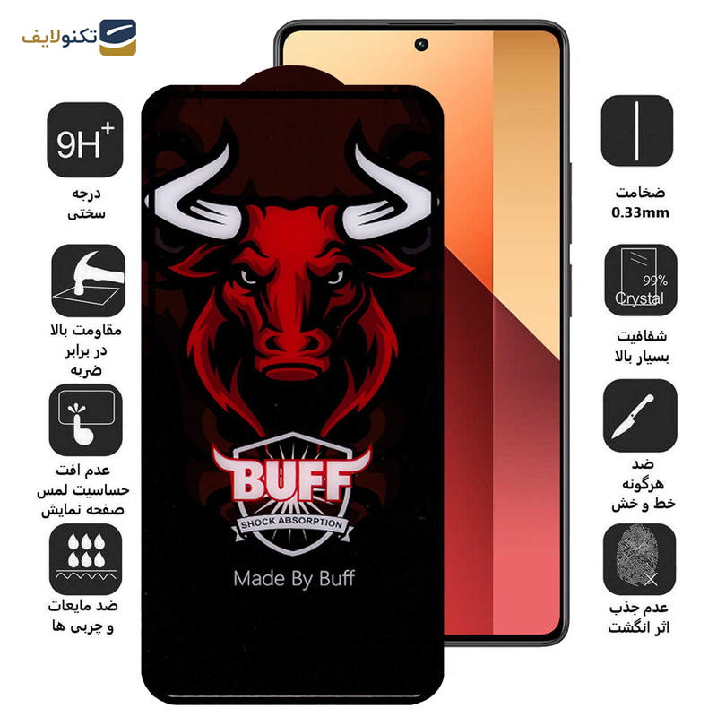 محافظ صفحه نمایش سرامیکی بوف مدل Ceramic Pro مناسب برای گوشی موبایل شیائومی Redmi Note 13 Pro 4G/5G / Note 13 4G/5G / Note 13R Pro - Buff Ceramic Pro screen protector suitable for Xiaomi Redmi Note 13 Pro 4G/5G / Note 13 4G/5G / Note 13R Pro