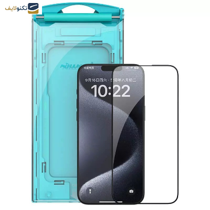 محافظ صفحه نمایش نیلکین مدل EZ set مناسب برای گوشی موبایل اپل iPhone 15 Pro Max - Nillkin EZ set tempered glass screen protector for Apple iPhone 15 Pro Max