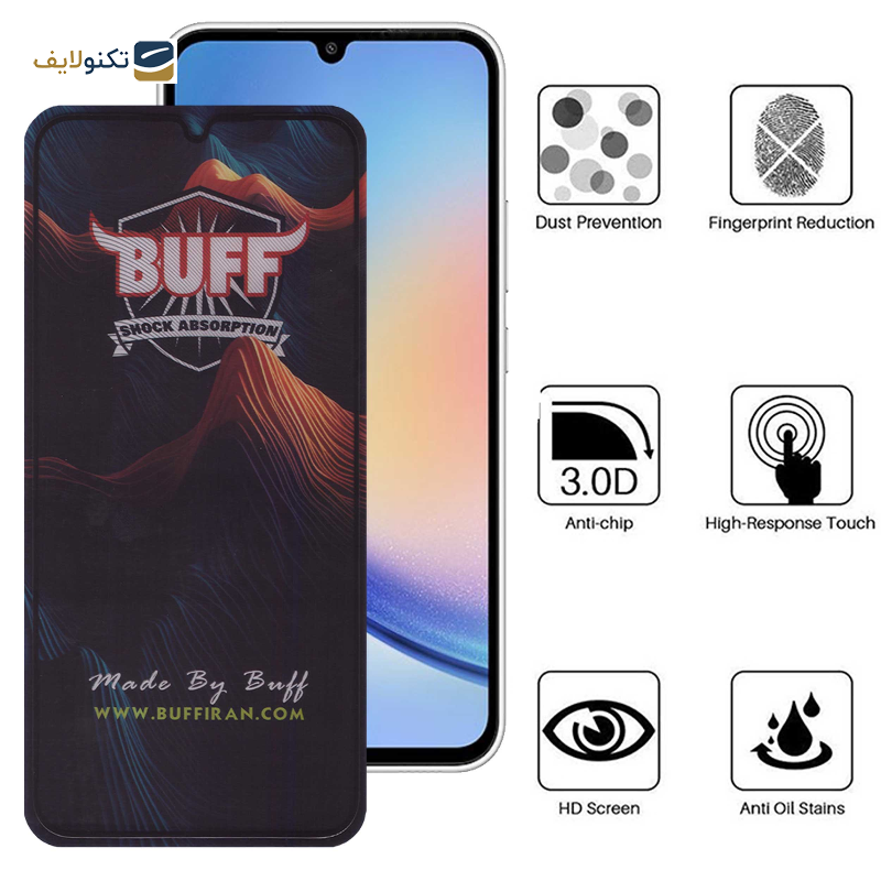 محافظ صفحه نمایش بوف مدل Mountain مناسب برای گوشی موبایل سامسونگ Galaxy A34 - Buff Mountain Glass Screen Protector For Samsung Galaxy A34