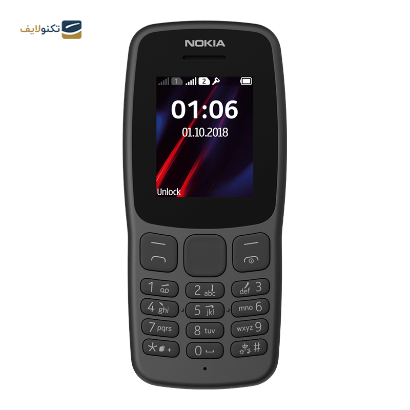 گوشی موبايل نوکيا مدل 106 (2018) ظرفیت 4 مگابایت رم 4 مگابایت - مونتاژ ایران - Nokia 106 (2018) - FA Iran Assembly