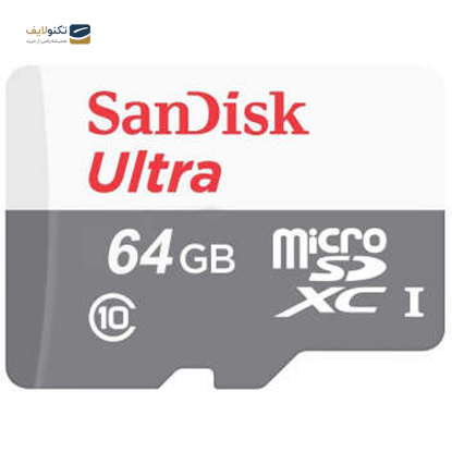 کارت حافظه microSDXC سن دیسک مدل Ultra کلاس 10 استاندارد UHS-I U1 سرعت 100MBps ظرفیت 64 گیگابایت - Sandisk Ultra UHS-I U1 Class 10 100MBps microSDXC - 64GB