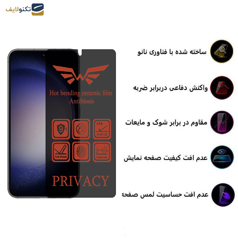 محافظ صفحه نمایش حریم شخصی اپیکوی مدل Nano-Privacy مناسب برای گوشی موبایل سامسونگ Galaxy S23-S22 - Epicoy Nano-Privacy Screen Protector For Samsung Galaxy S23-S22