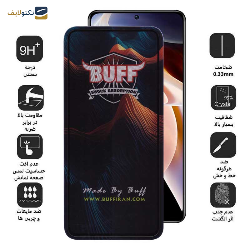محافظ صفحه نمایش بوف مدل Mountain مناسب برای گوشی موبایل شیائومی Redmi Note 11 Pro Plus 5G China/India/Note 11 Pro 5G China/Note 11 Pro 5G/4G/Note 11E Pro - Buff Mountain Glass Screen Protector For Xiaomi Redmi Note 11 Pro Plus 5G China/India/Note 11 Pro 5G China/Note 11 Pro 5G/4G/Note 11E Pro