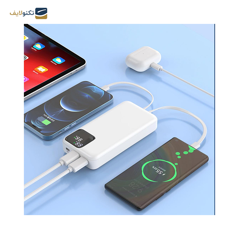 پاوربانک ویوو مدل JC-18 ظرفیت 20000 میلی آمپر ساعت - پاوربانک ویوو دارای نمایشگر ظرفیت باتری JC-22 و 20000mAh
