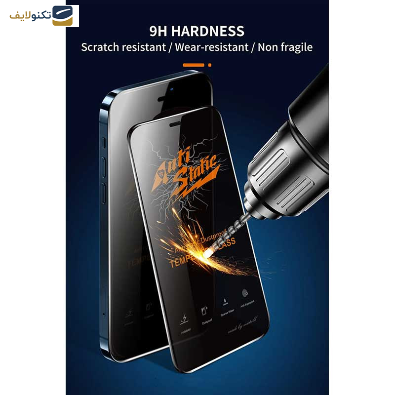 محافظ صفحه نمایش اپیکوی مدل AntiStatic DustProof مناسب برای گوشی موبایل اپل iPhone 15 Pro Max - Epicoy AntiStatic DustProof Screen Protector For Apple iPhone 15 Pro Max
