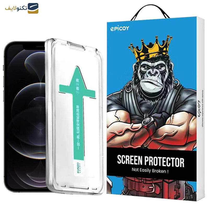 محافظ صفحه نمایش اپیکوی مدل Xundd Axe Easy install مناسب برای گوشی موبایل اپل iPhone 12 Pro Max - Epicoy Xundd Axe Easy install Glass Screen Protector For Apple iPhone 12 Pro Max