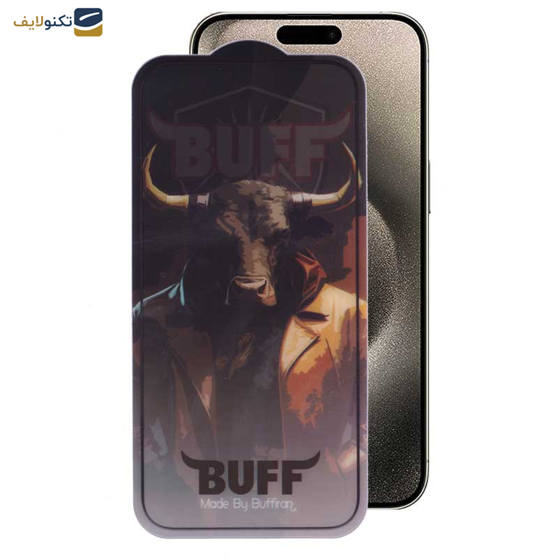 محافظ صفحه نمایش بوف مدل Crystal Pro-G مناسب برای گوشی موبایل اپل iPhone 15 Pro Max - Buff Crystal Pro-G Glass Screen Protector For Apple iPhone 15 Pro Max
