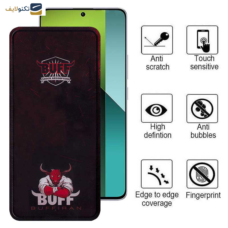 محافظ صفحه نمایش بوف مدل Muscle-Bull مناسب برای گوشی موبایل شیائومی Redmi Note 13 4G - 5G - Note 13 Pro 4G - 5G - Note 13R Pro - Buff Muscle-Bull Glass Screen Protector For Xiaomi Redmi Note 13 4G - 5G - Note 13 Pro 4G - 5G - Note 13R Pro